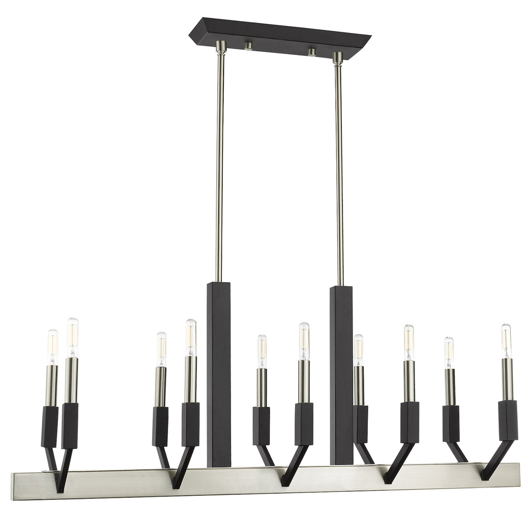 10 Light Linear Chandelier