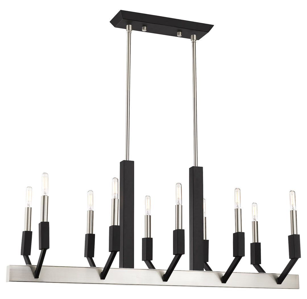10 Light Linear Chandelier