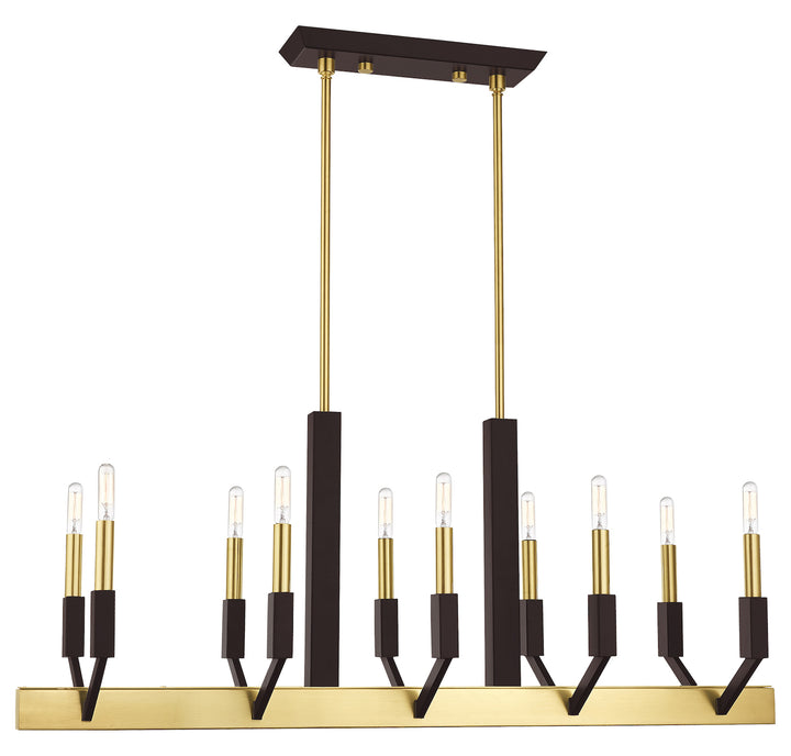 10 Light Linear Chandelier by Livex Lighting