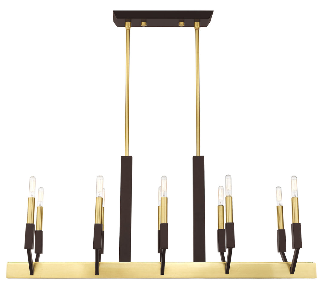 10 Light Linear Chandelier