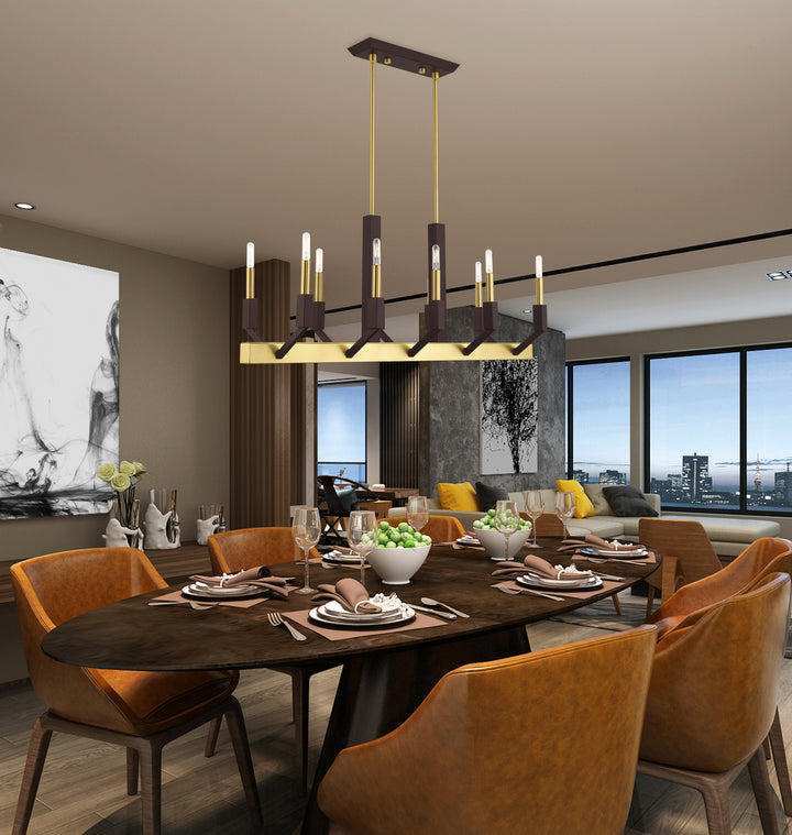 10 Light Linear Chandelier