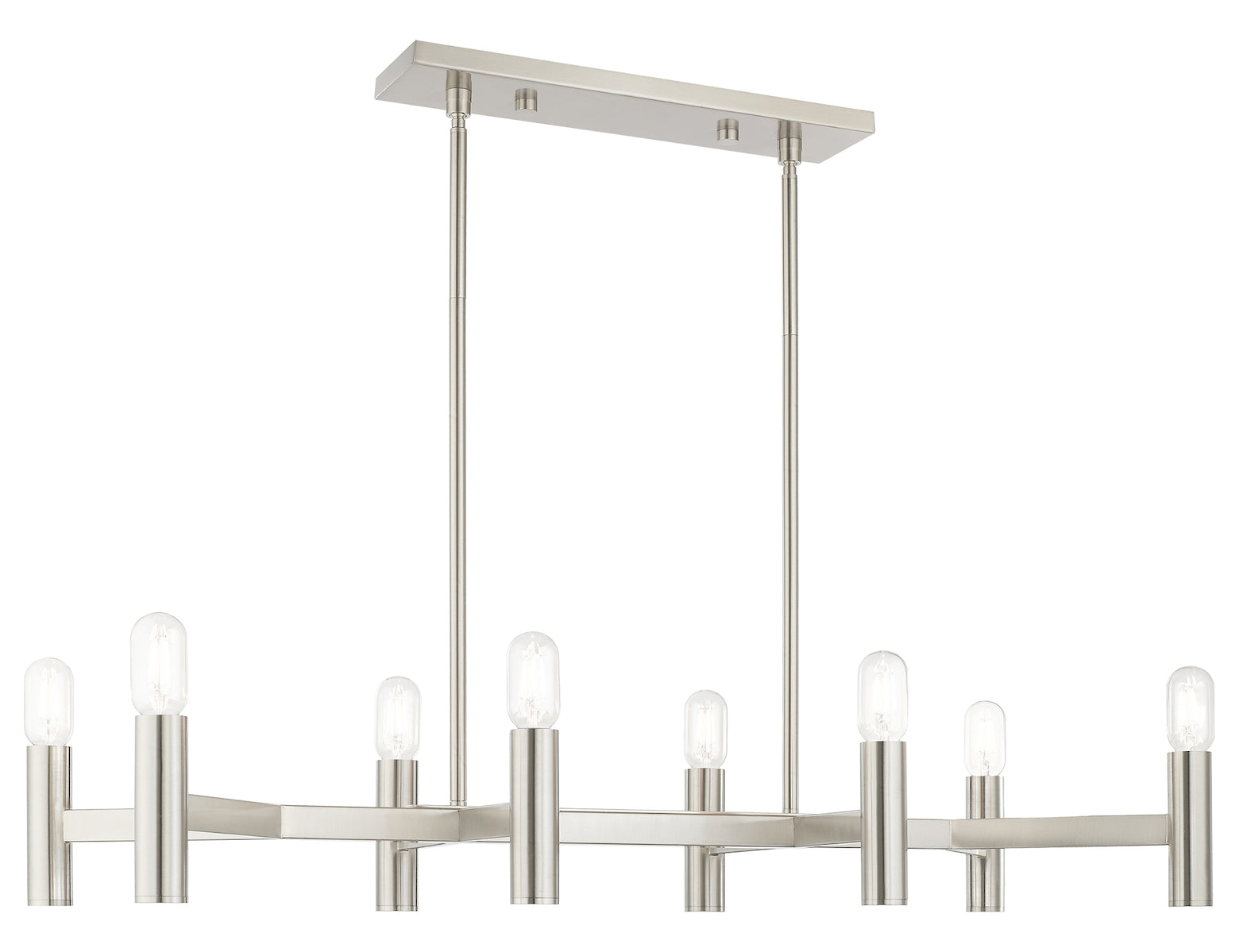 8 Light Linear Chandelier by Livex Lighting