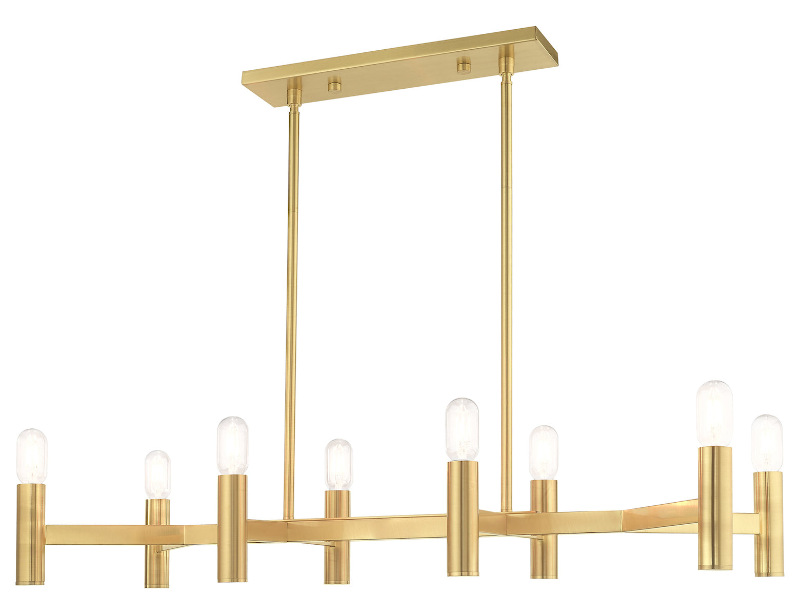 8 Light Linear Chandelier by Livex Lighting