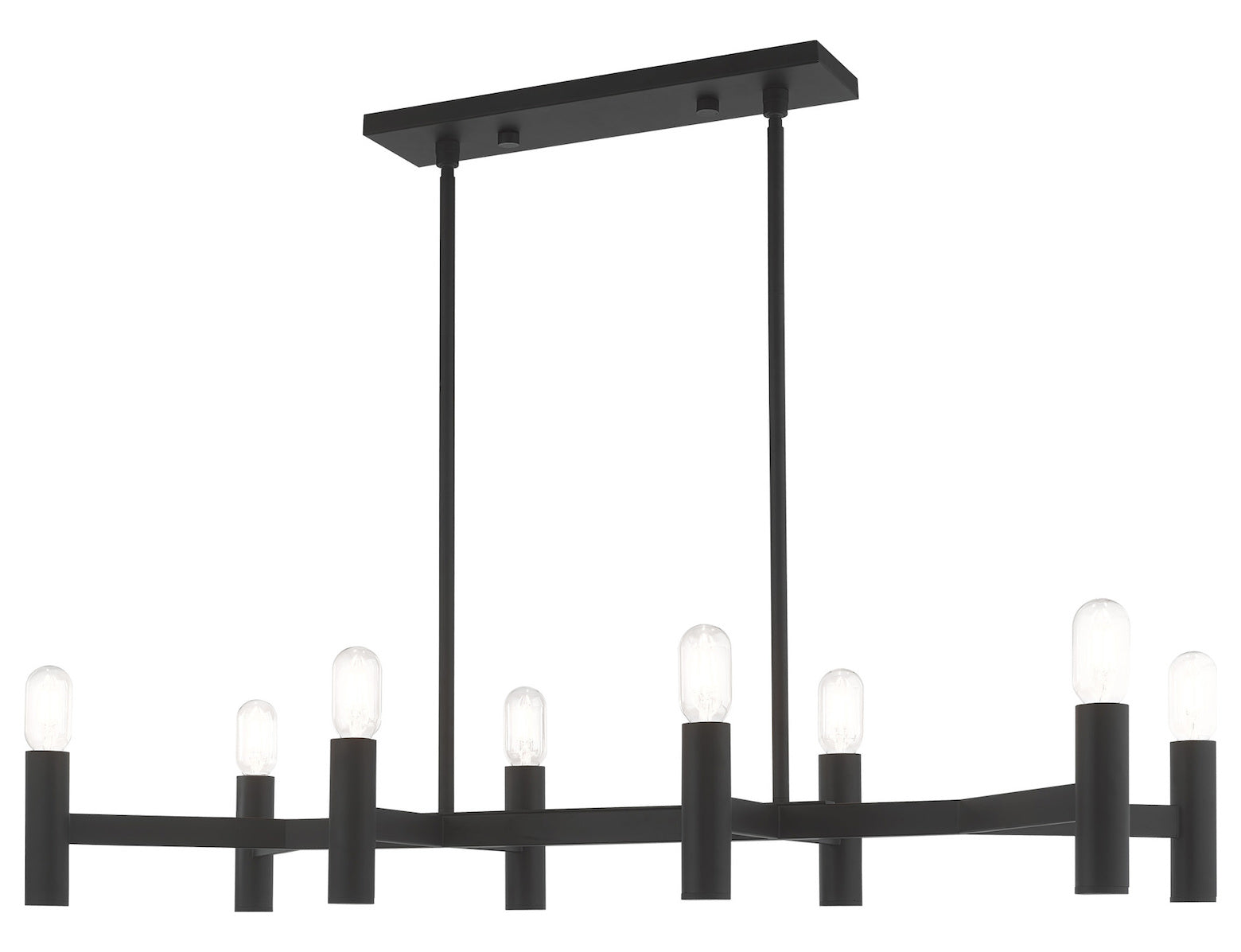 8 Light Linear Chandelier by Livex Lighting