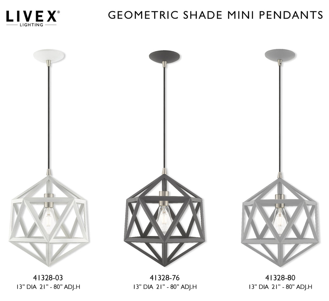 Geometric Shade 13 Inch1 Light Mini Pendant