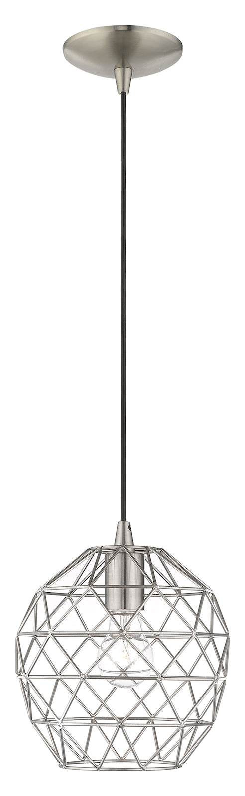 Geometric Shade 8 Inch 1 Light Mini Pendant by Livex Lighting