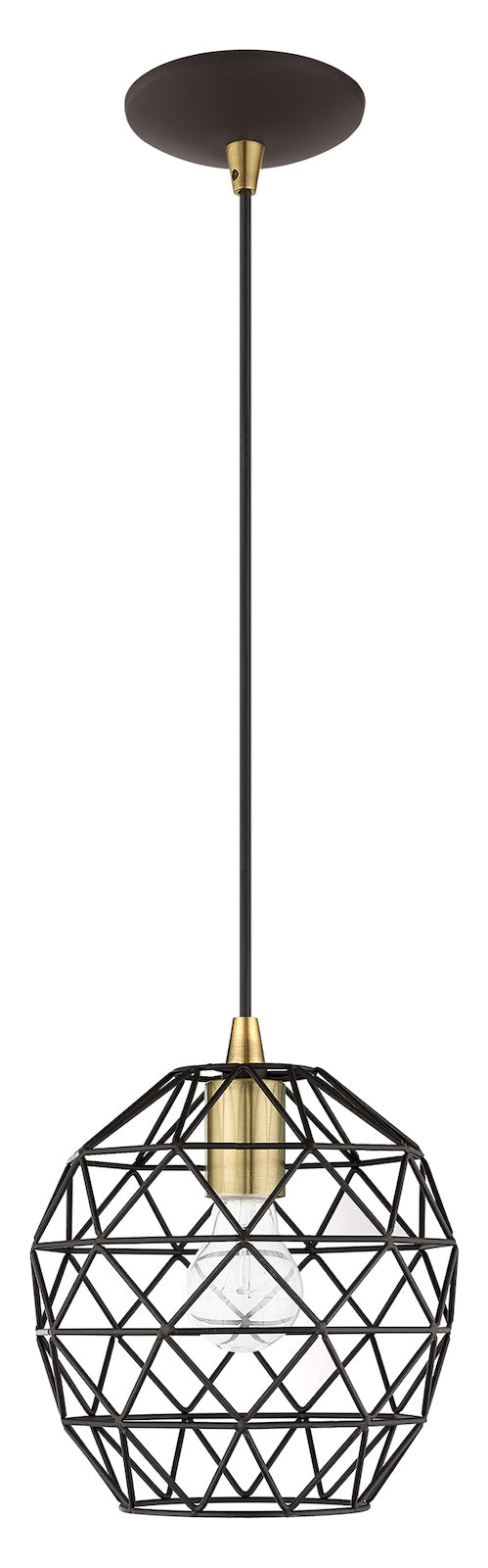 Geometric Shade 8 Inch 1 Light Mini Pendant