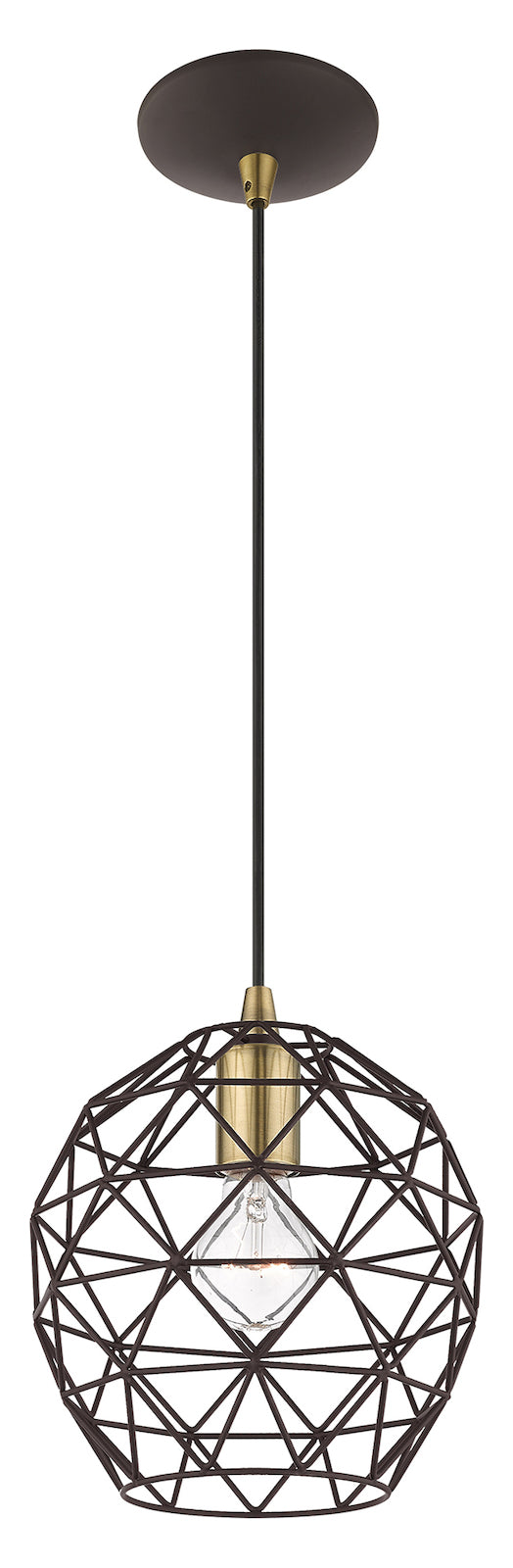 Geometric Shade 8 Inch 1 Light Mini Pendant