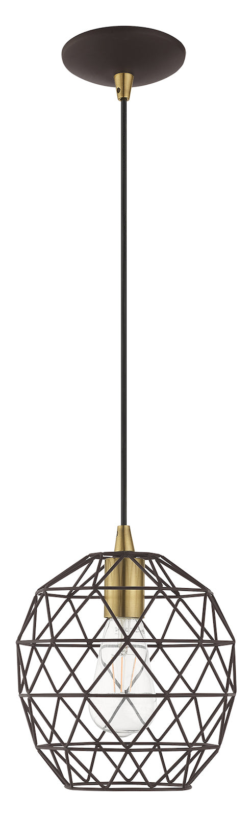 Geometric Shade 8 Inch 1 Light Mini Pendant