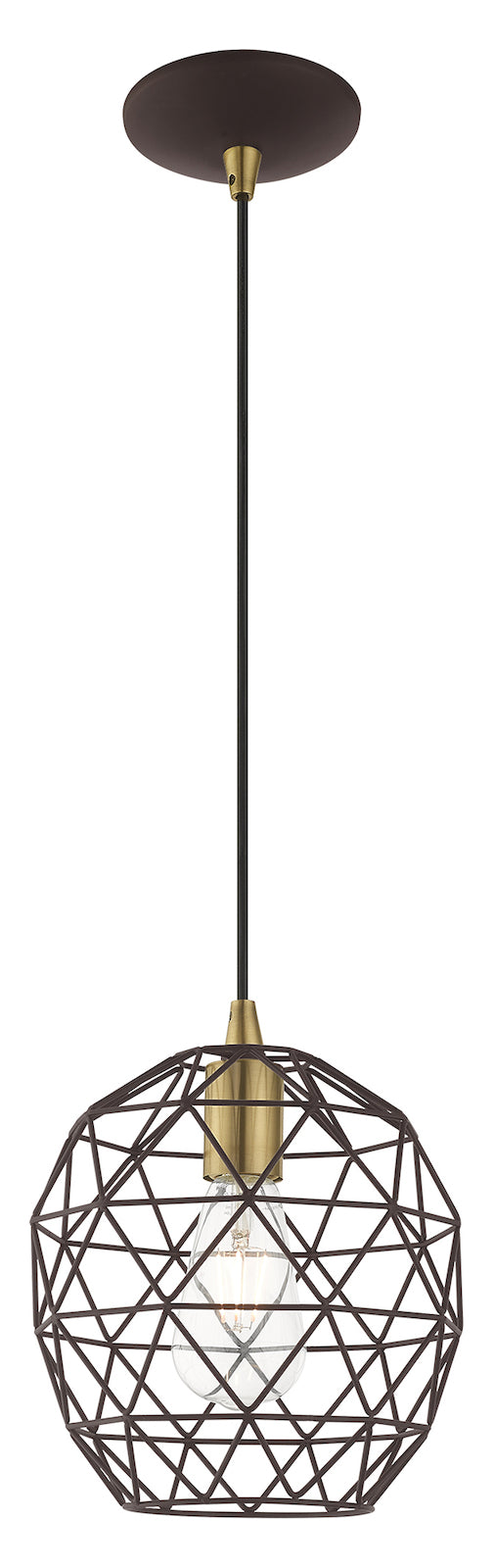 Geometric Shade 8 Inch 1 Light Mini Pendant