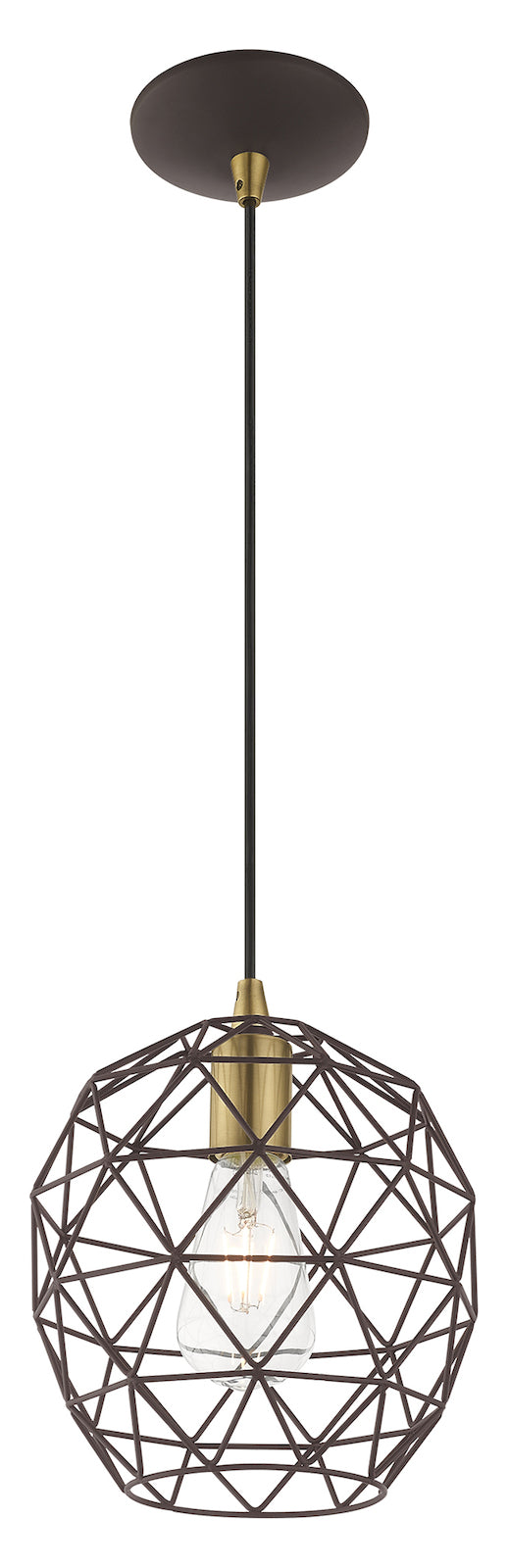 Geometric Shade 8 Inch 1 Light Mini Pendant