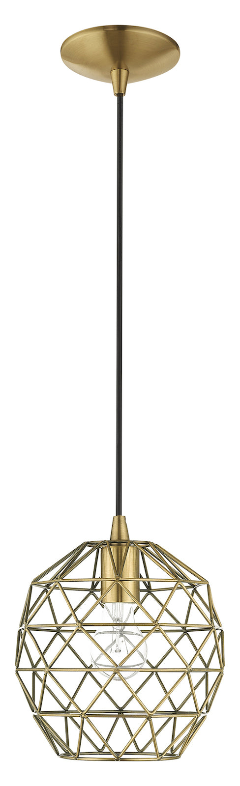 Geometric Shade 8 Inch 1 Light Mini Pendant