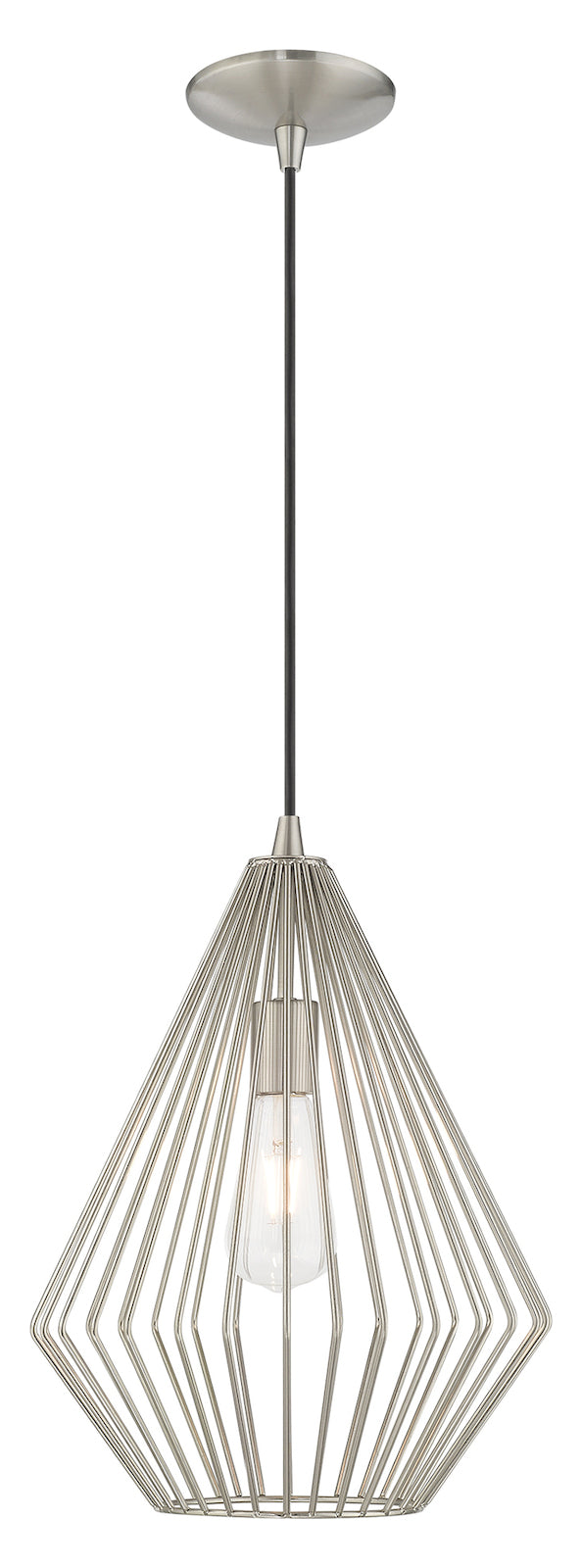 Geometric Shade 11.5 Inch 1 Light Mini Pendant by Livex Lighting
