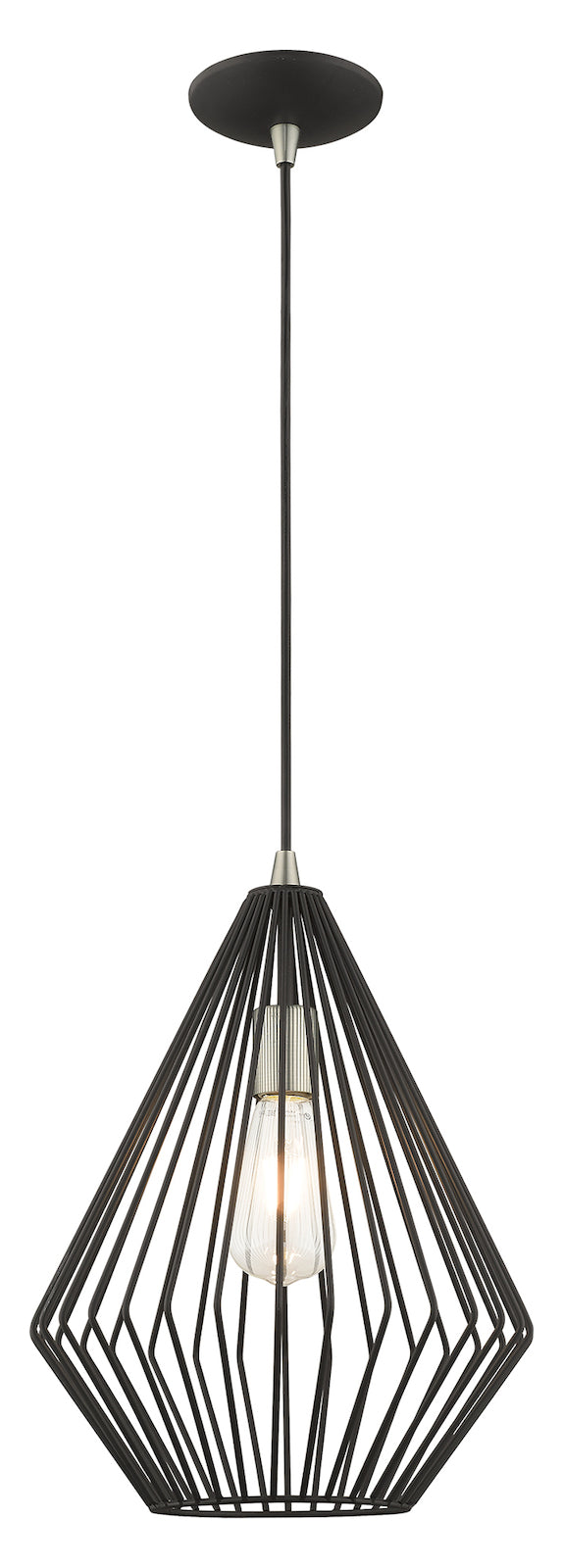 Geometric Shade 11.5 Inch 1 Light Mini Pendant by Livex Lighting
