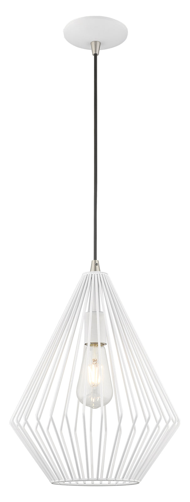 Geometric Shade 11.5 Inch 1 Light Mini Pendant by Livex Lighting