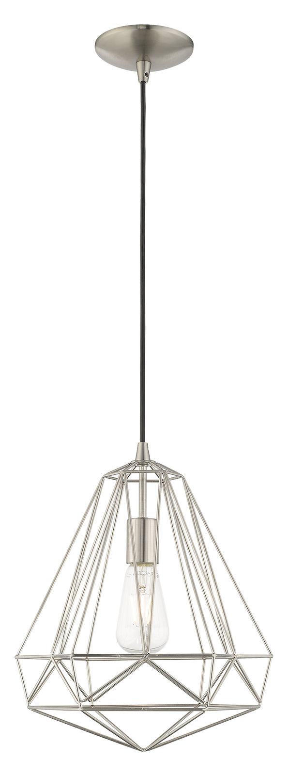 Geometric Shade 12.25 Inch 1 Light Mini Pendant by Livex Lighting
