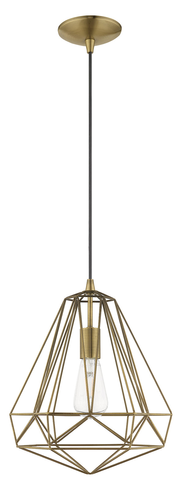 Geometric Shade 12.25 Inch 1 Light Mini Pendant
