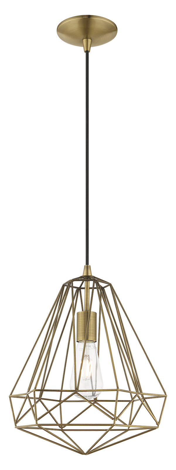 Geometric Shade 12.25 Inch 1 Light Mini Pendant