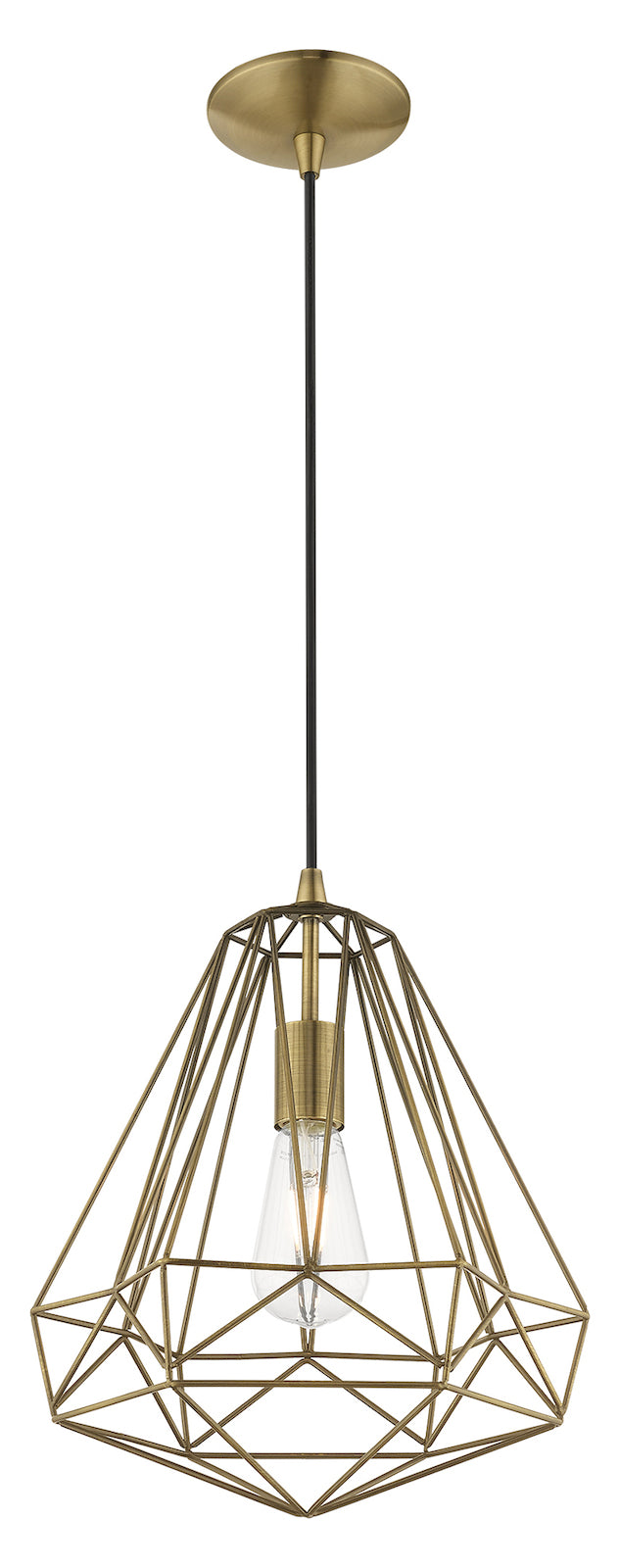 Geometric Shade 12.25 Inch 1 Light Mini Pendant