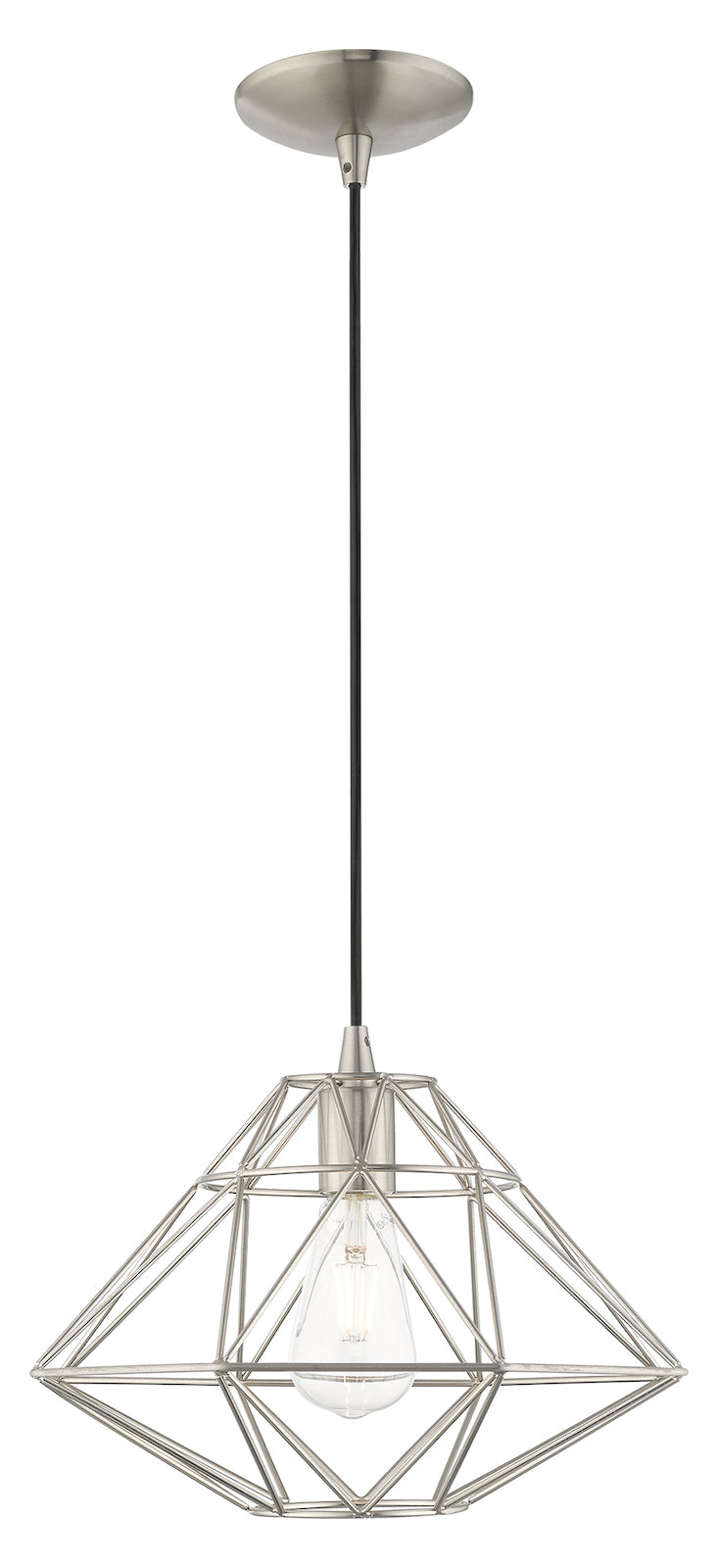 Geometric Shade 13.5 Inch 1 Light Mini Pendant by Livex Lighting