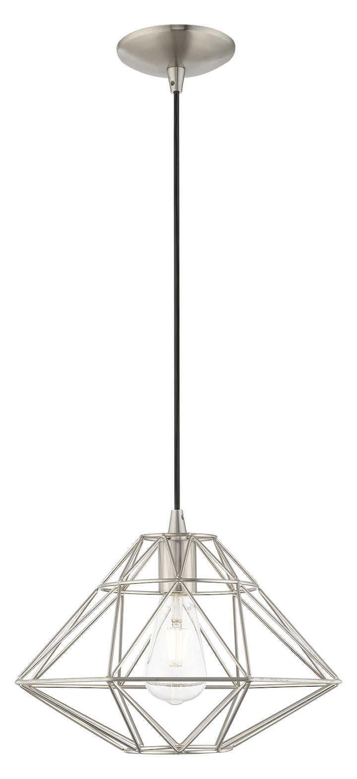 Geometric Shade 13.5 Inch 1 Light Mini Pendant by Livex Lighting