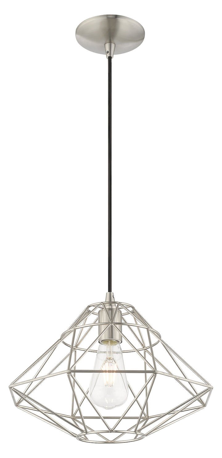 Geometric Shade 13.5 Inch 1 Light Mini Pendant