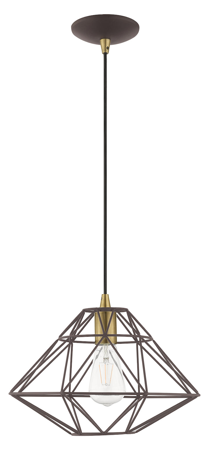 Geometric Shade 13.5 Inch 1 Light Mini Pendant