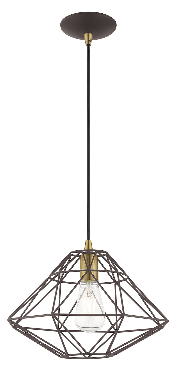 Geometric Shade 13.5 Inch 1 Light Mini Pendant