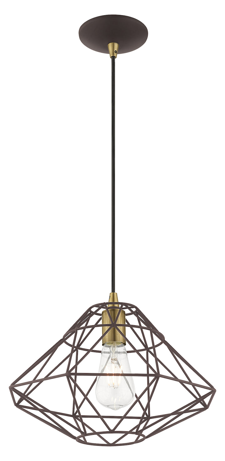 Geometric Shade 13.5 Inch 1 Light Mini Pendant