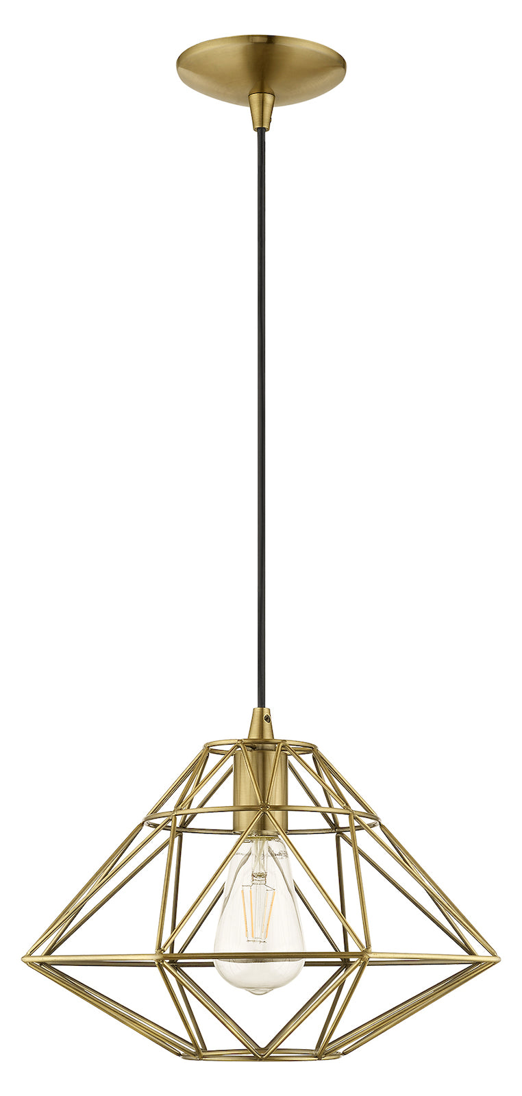 Geometric Shade 13.5 Inch 1 Light Mini Pendant