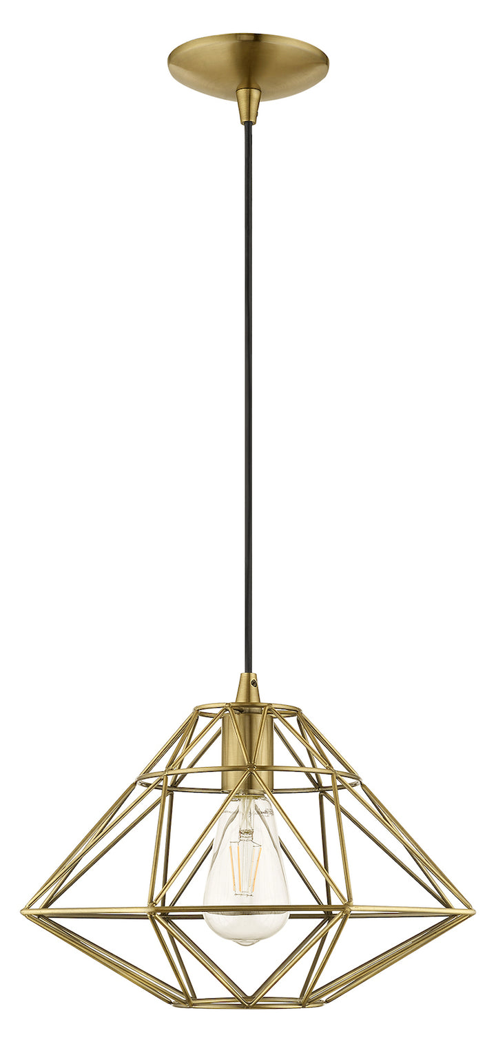 Geometric Shade 13.5 Inch 1 Light Mini Pendant