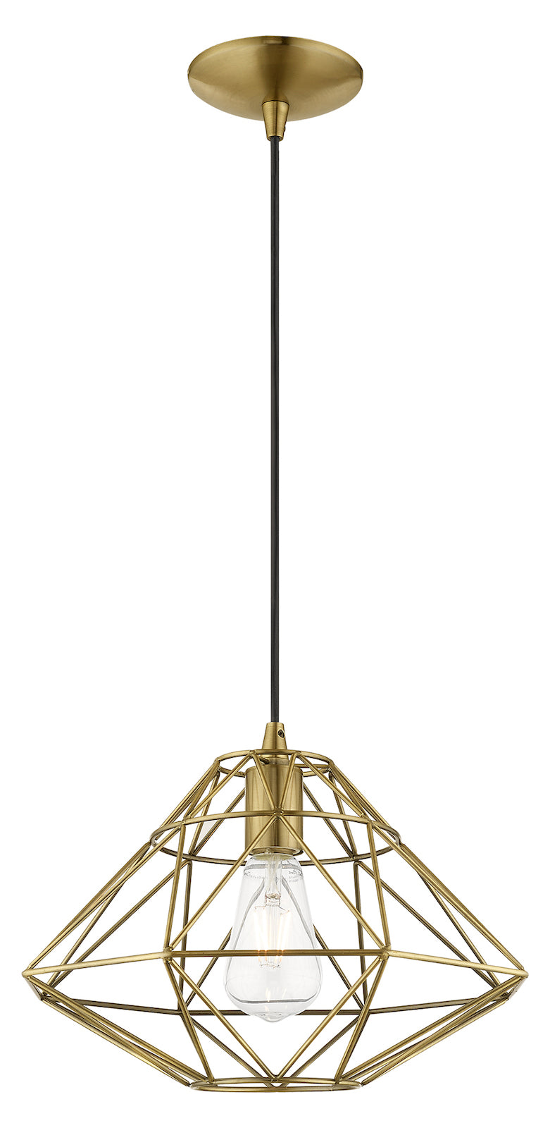 Geometric Shade 13.5 Inch 1 Light Mini Pendant