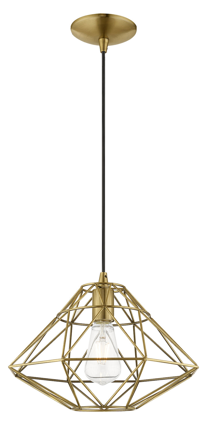 Geometric Shade 13.5 Inch 1 Light Mini Pendant