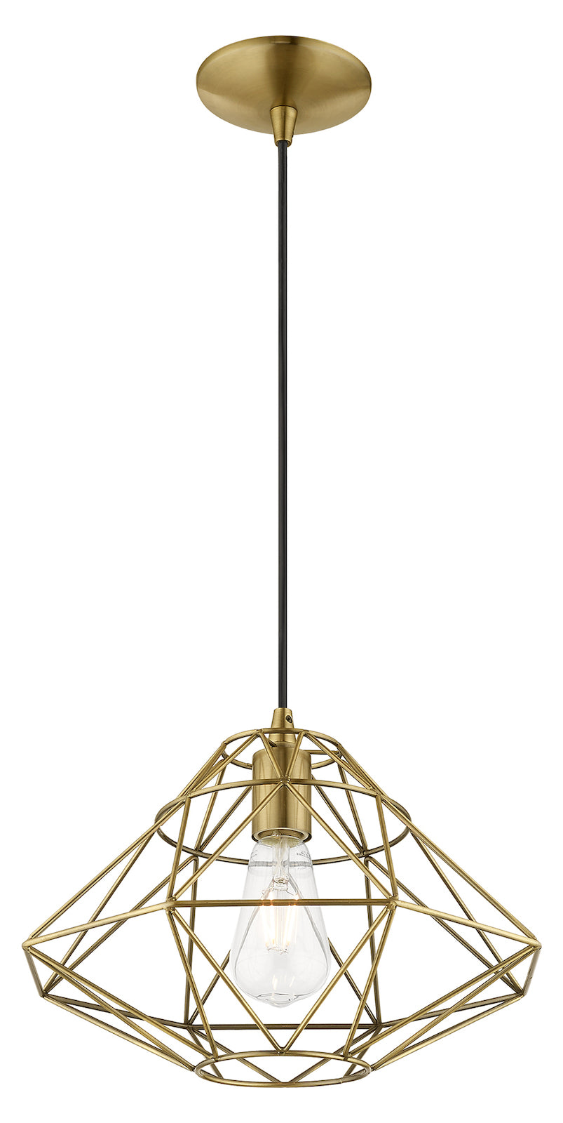 Geometric Shade 13.5 Inch 1 Light Mini Pendant