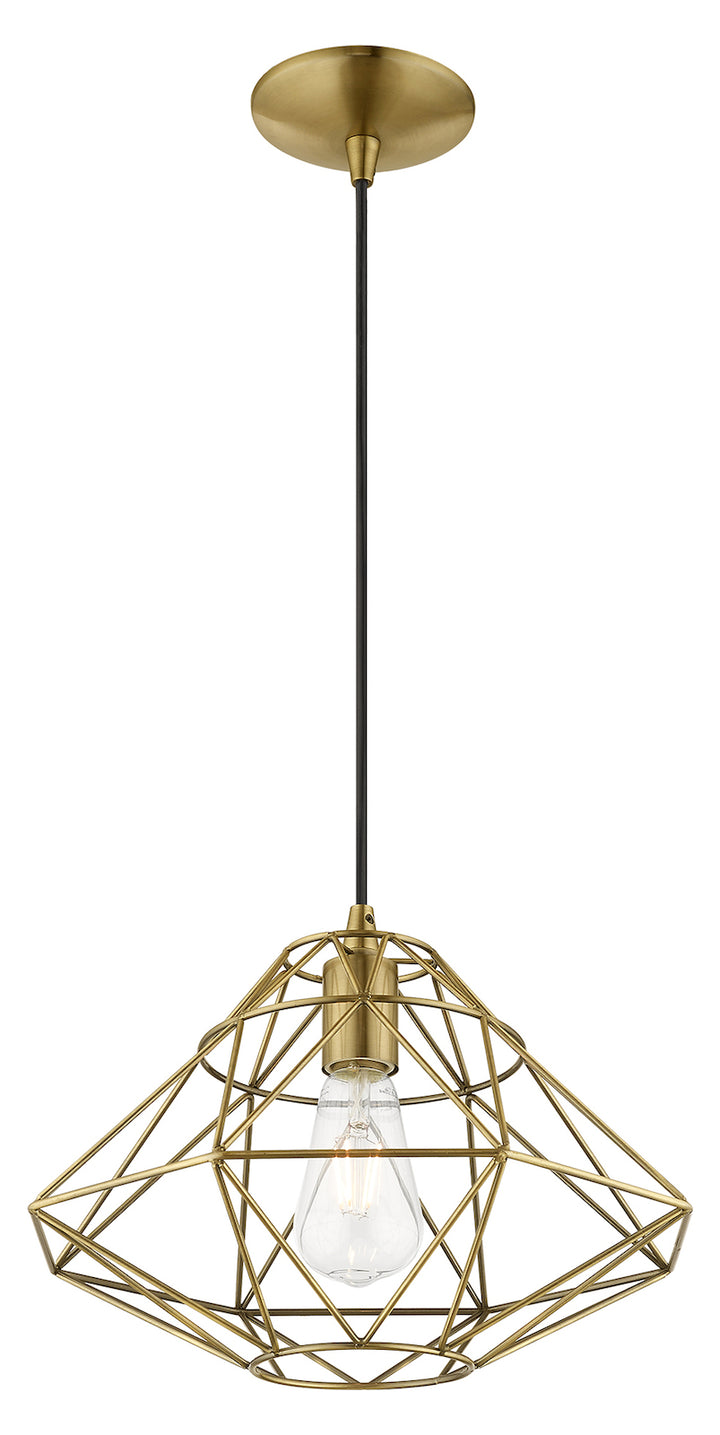 Geometric Shade 13.5 Inch 1 Light Mini Pendant