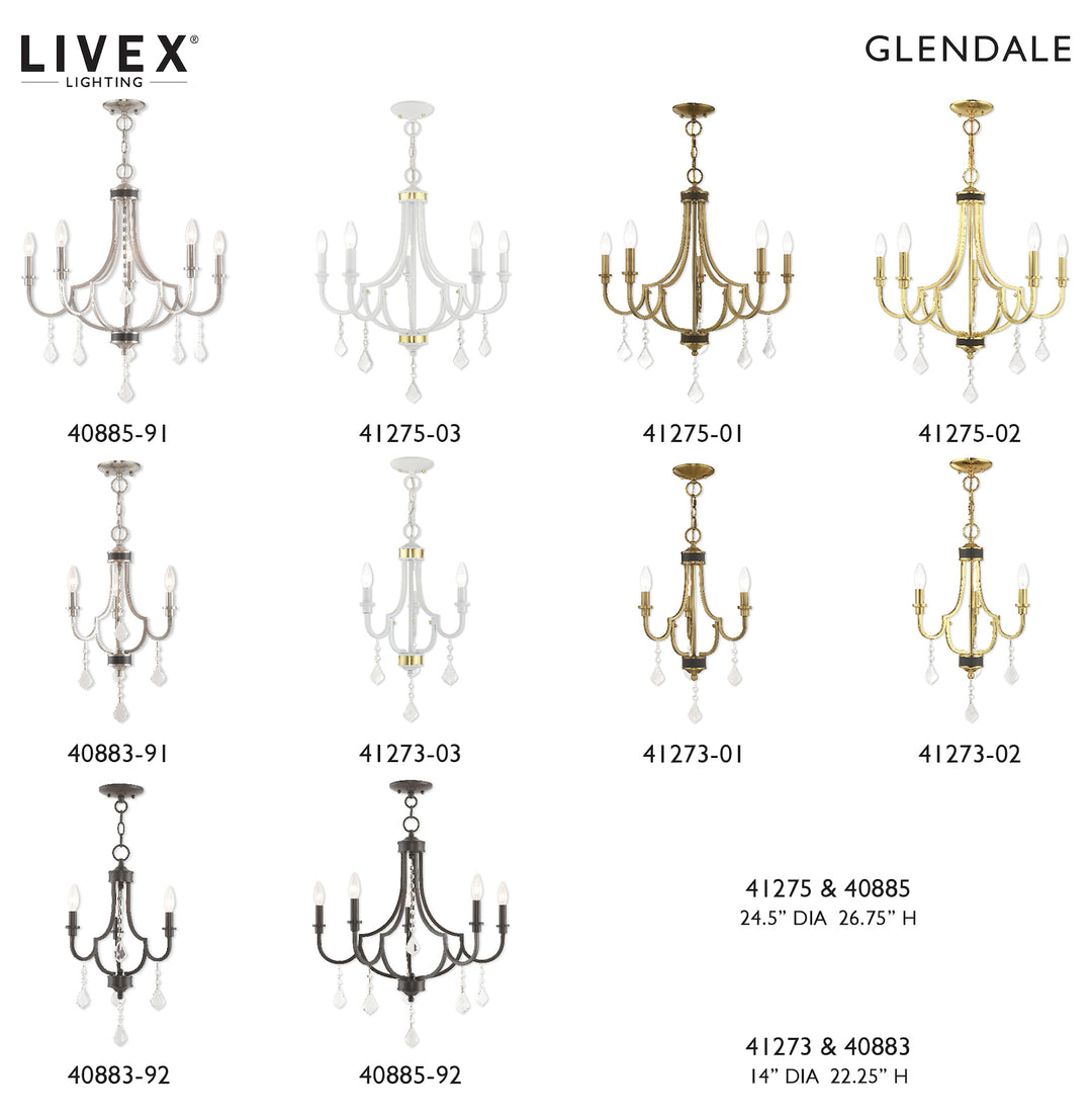 3 Light Mini Chandelier