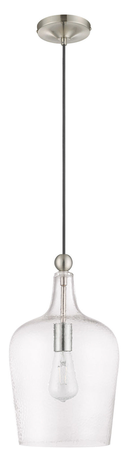 Art Glass 9.25 Inch 1 Light Mini Pendant With Clear Glass