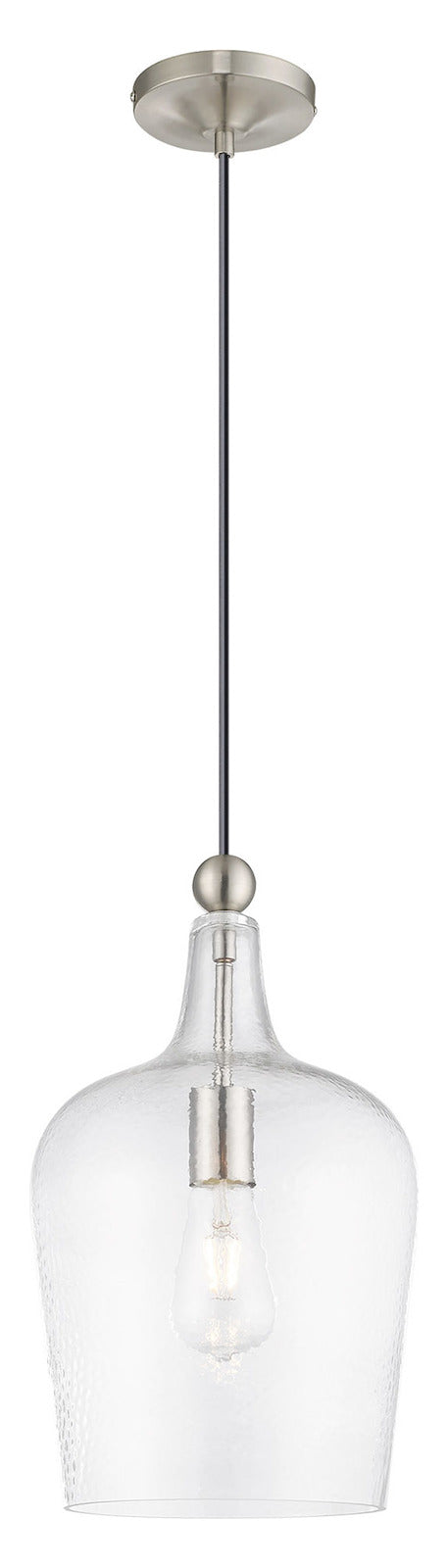 Art Glass 9.25 Inch 1 Light Mini Pendant With Clear Glass