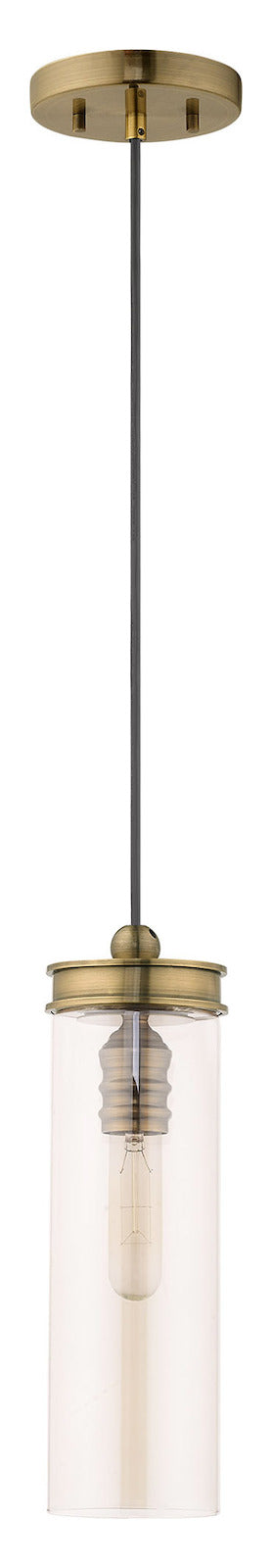 Art Glass 5.125 Inch 1 Light Mini Pendant With Champagne Glass