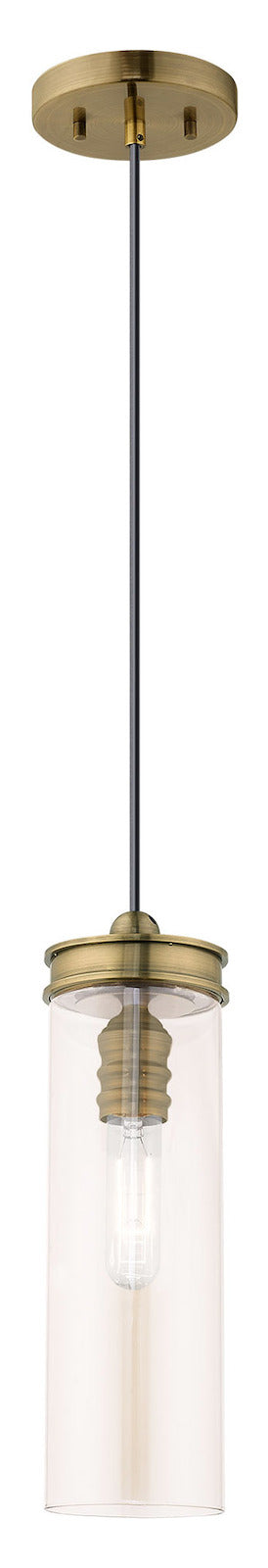 Art Glass 5.125 Inch 1 Light Mini Pendant With Champagne Glass