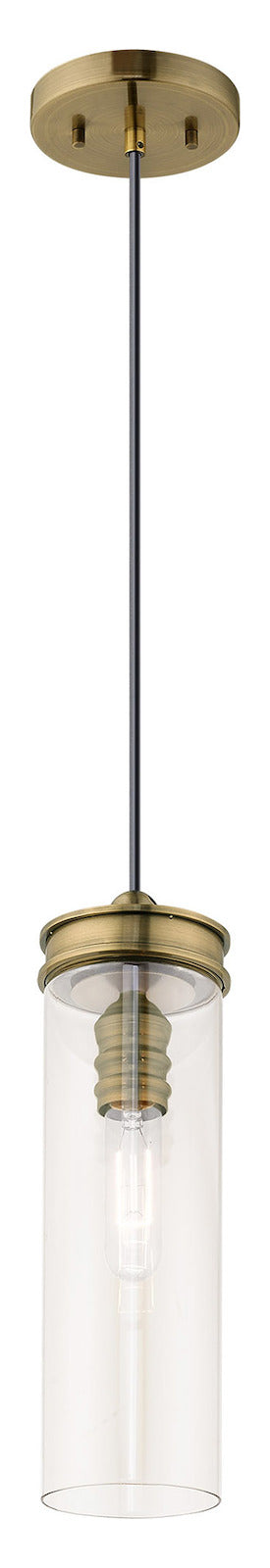 Art Glass 5.125 Inch 1 Light Mini Pendant With Champagne Glass