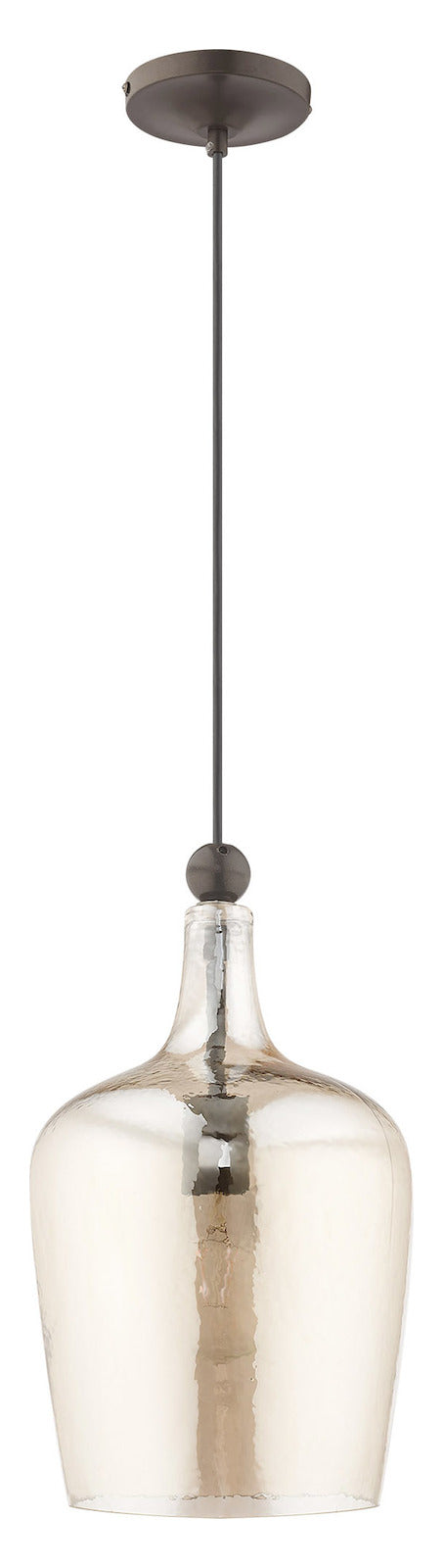Art Glass 9.25 Inch 1 Light Mini Pendant With Champagne Glass