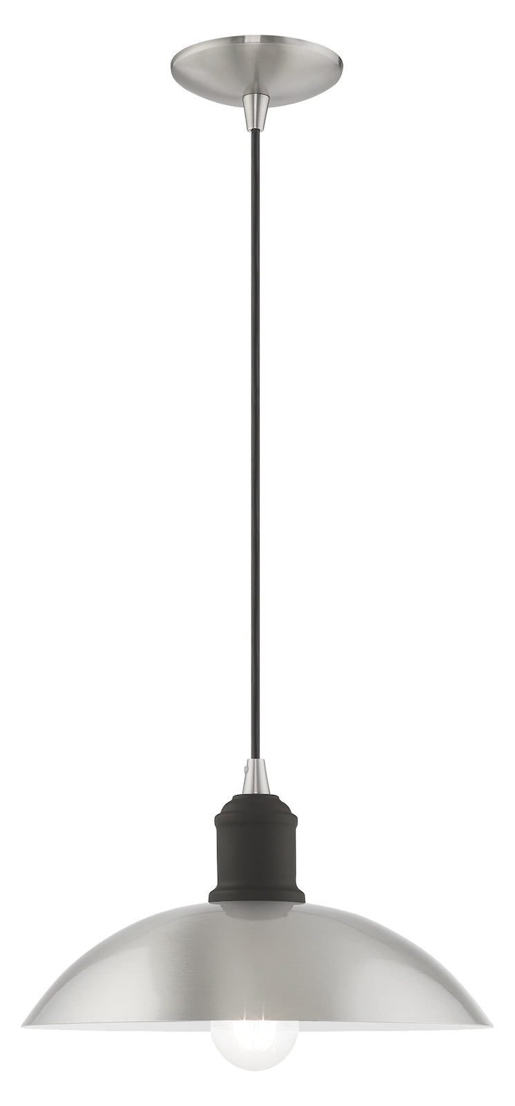 Metal Shade 12.5 Inch 1 Light Mini Pendant by Livex Lighting