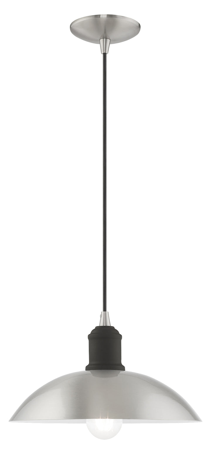 Metal Shade 12.5 Inch 1 Light Mini Pendant by Livex Lighting