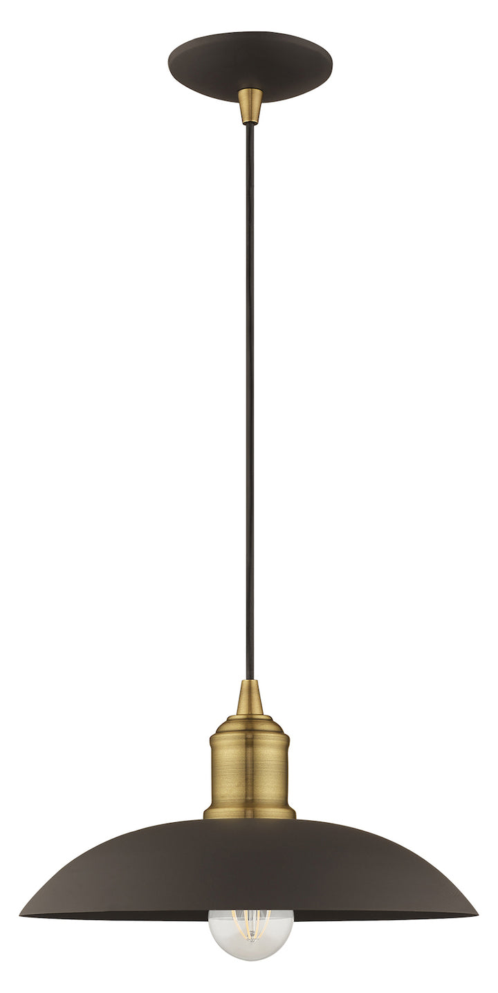 Metal Shade 12.5 Inch 1 Light Mini Pendant