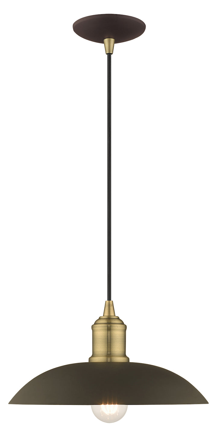 Metal Shade 12.5 Inch 1 Light Mini Pendant