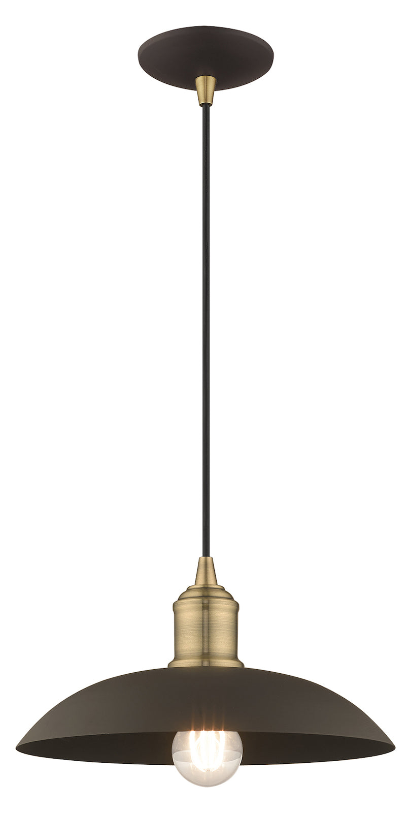 Metal Shade 12.5 Inch 1 Light Mini Pendant