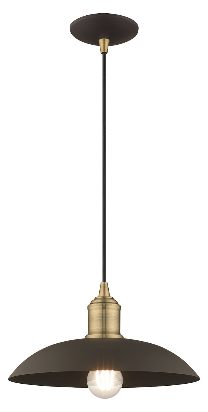 Metal Shade 12.5 Inch 1 Light Mini Pendant