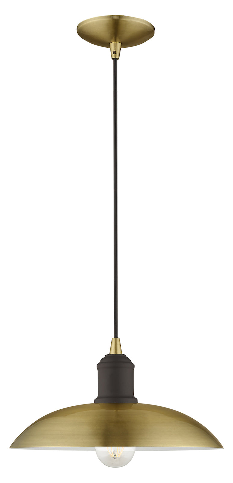 Metal Shade 12.5 Inch 1 Light Mini Pendant
