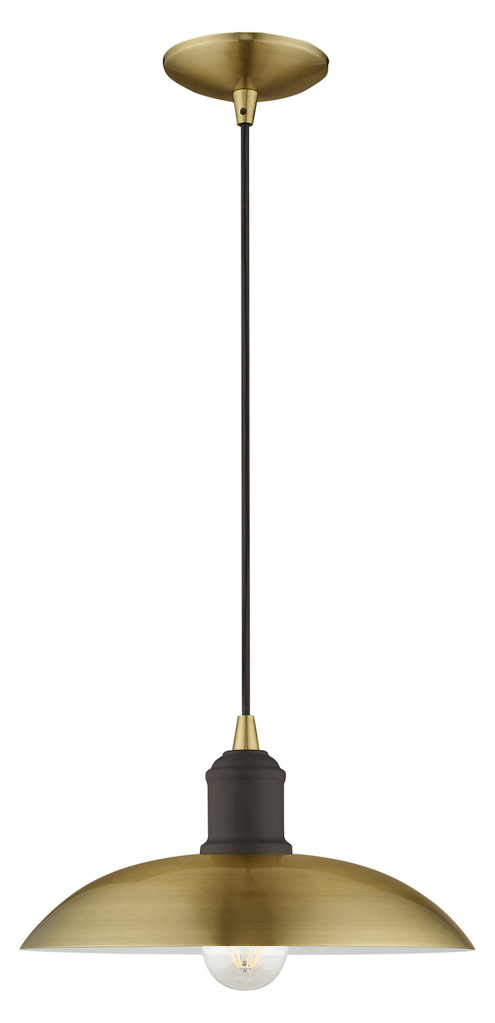 Metal Shade 12.5 Inch 1 Light Mini Pendant